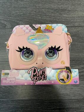 Purse Pets Pink Unicorn Crossbody Bag
